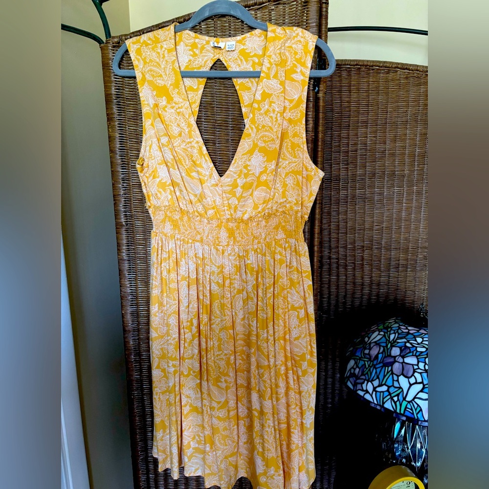 Roxy Brand Open Back Yellow Sundress